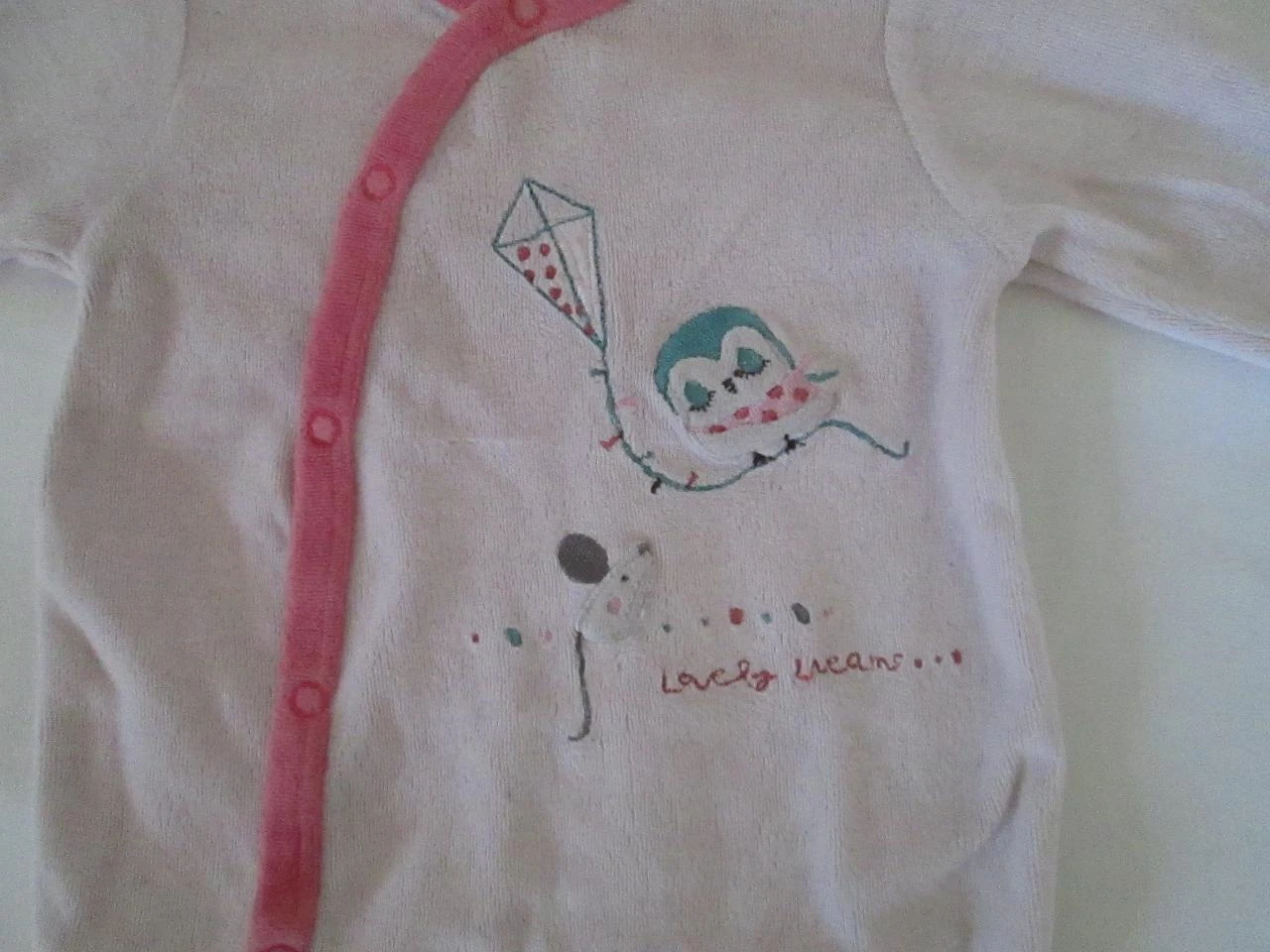 Pyjama rose motif cerf volant – photo 2